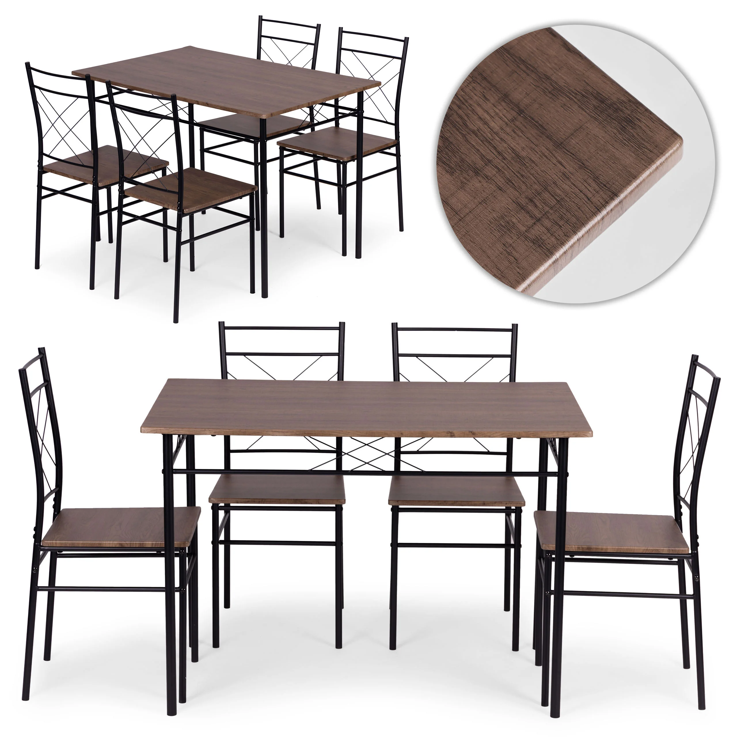 zestaw mebli do jadalni kuchni sto 4 krzesa modernhome 987dca0febe148e398b01253d98179e8