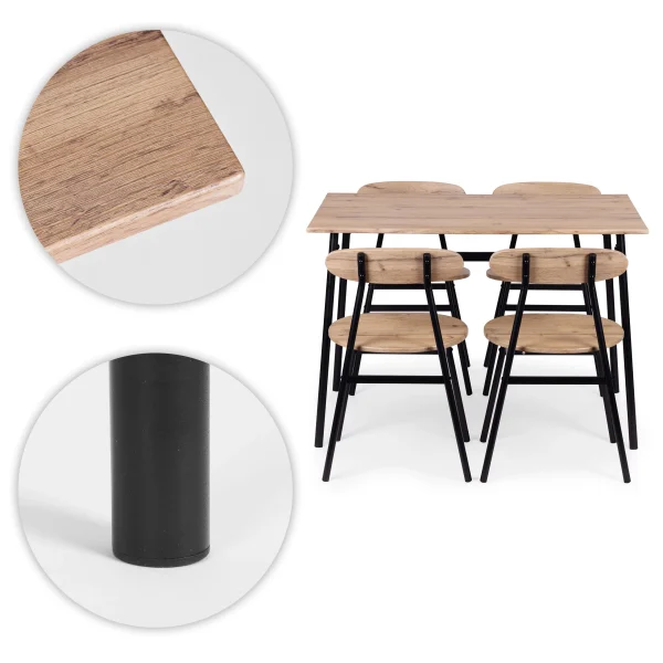 zestaw mebli do jadalni kuchni sto 4 krzesa modernhome a4f4d6772c2b47df90b9dd363ec2d033