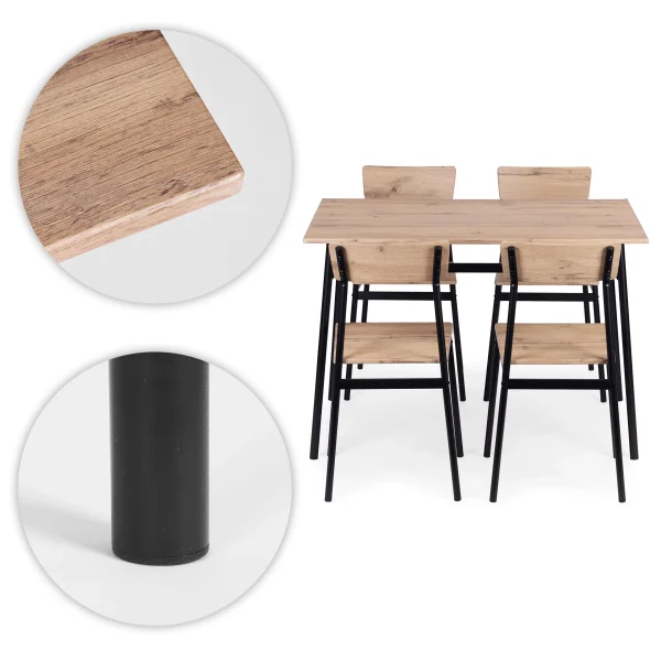 zestaw mebli do jadalni kuchni sto 4 krzesa modernhome ca2218f7064a43fb88e7cdd80be88d4b