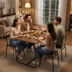 zestaw mebli do jadalni kuchni sto 4 krzesa modernhome f2393b23cd8348978153af23bda54b1a