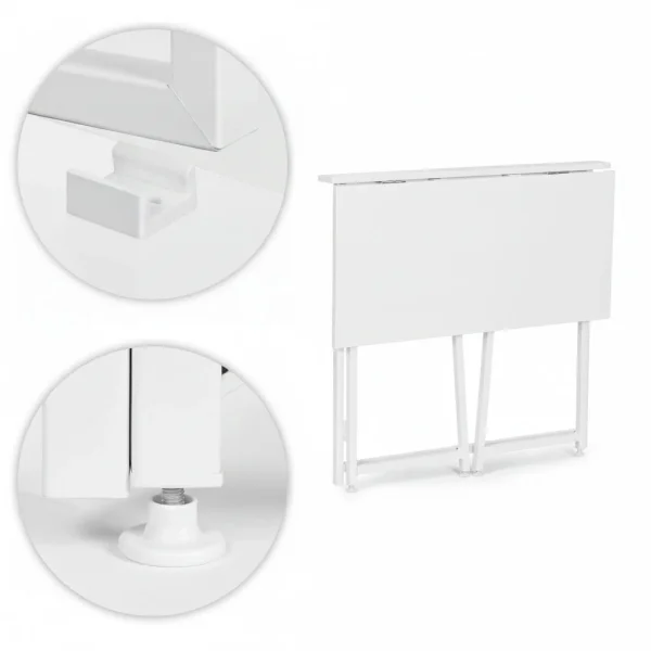 biurko komputerowe skadane 80x45 cm stolik pod laptopa biae de124b9fdb9a4238b04f806fe648176e