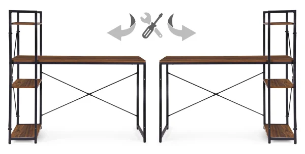 biurko komputerowe szkolne 120x60 cm rega z 3 pokami loft mo 156a7b95bb1f4a9ab77f2a237cd0ce7a