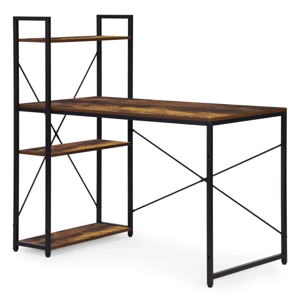 biurko komputerowe szkolne 120x60 cm rega z 3 pokami loft mo a2d277331579460bbea3aa9a9cd15afa