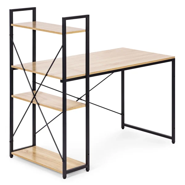 biurko komputerowe szkolne 120x60 cm rega z 3 pokami loft mo db63bef083314e9597fb20a1e5db1824