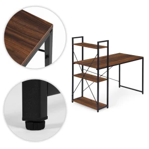 biurko komputerowe szkolne 120x60 cm rega z 3 pokami loft mo e1a93df2dd9a4587bf0b2695cc13e97d