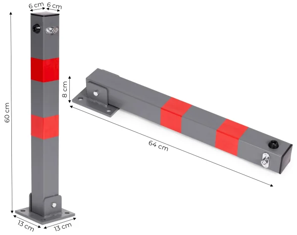 blokada parkingowa skadana supek 60 cm na klucz z odblaskowy c01de5c0ee8b4e7d801caff665e441c6