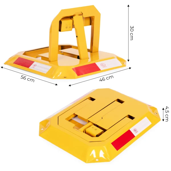 blokada parkingowa skadana zapora 30 cm na klucz z odblaskow dceda468052646119a0527d898d32b9c