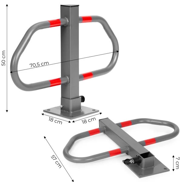 blokada parkingowa skadana zapora 50 cm na klucz z odblaskow 39cef78e8d8a4d02b22c084d1a4407f6