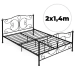 ozko metalowe 140x200 cm ze stelazem czarna rama krysztay mo 67586011b35c4cf2afd01cbc07680ce4