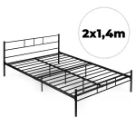 ozko metalowe 140x200 cm ze stelazem czarna rama modernhome 1380164426dd4c9e94cb0bd3454b8784