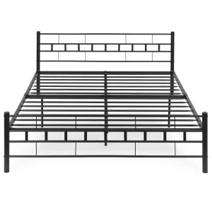 ozko metalowe 140x200 cm ze stelazem czarna rama modernhome b7c9ddd8309c4b5bb3a4d3ff33a7d6df