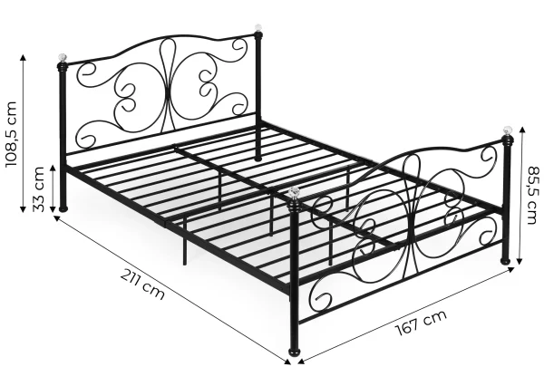 ozko metalowe 160x200 cm ze stelazem czarna rama krysztay mo c4b25f2b4d4e4c69a50cd73f92d5e28c