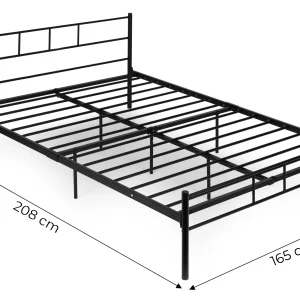 ozko metalowe 160x200 cm ze stelazem czarna rama modernhome acbf7ef6d93a458996a2f812ca78afcd