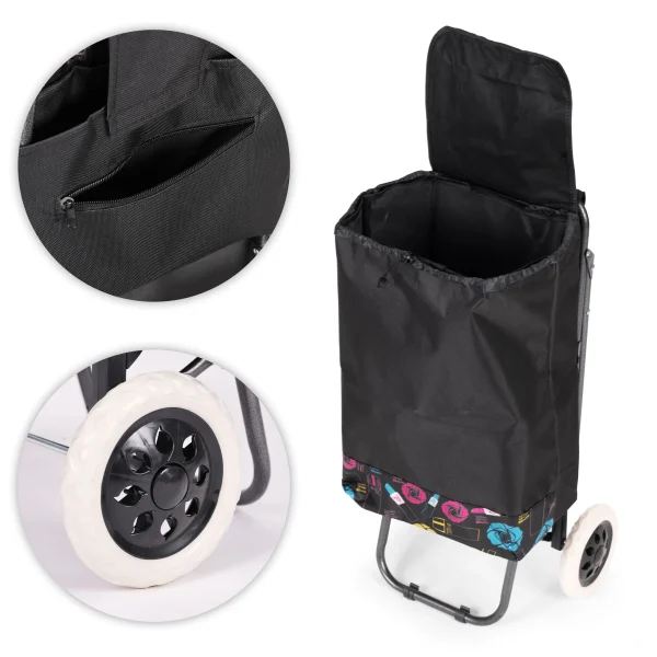 wozek na zakupy torba 30 litrow ze skadanym siedzeniem duze f3dc39f833ed401cbc4f316522d40a8a