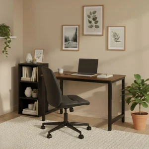 biurko komputerowe szkolne sto 120x60 cm ciemny orzech moder 086c30b884f14f279e1f1da2aa674822