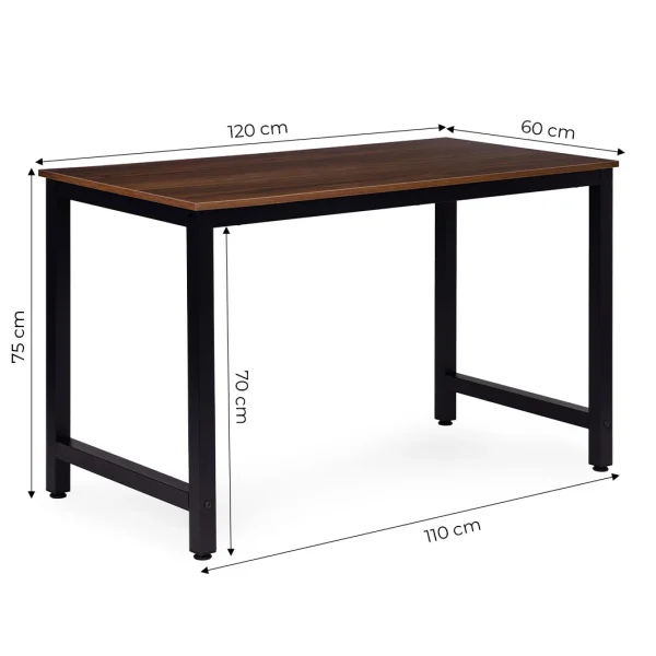biurko komputerowe szkolne sto 120x60 cm ciemny orzech moder d35fbd9d90604ecbb7891ea078a00197
