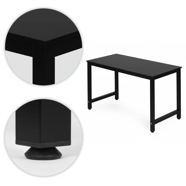 biurko komputerowe szkolne sto 120x60 cm czarne modernhome 46d0a347aa2e43c78a8e703e18211f69