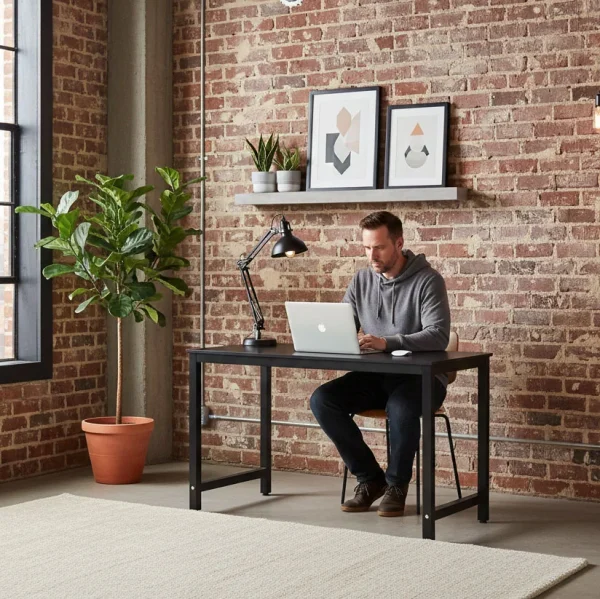 biurko komputerowe szkolne sto 120x60 cm czarne modernhome 522610ea7f9c4768843e85b1f0c90d2c