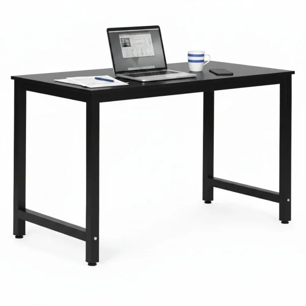 biurko komputerowe szkolne sto 120x60 cm czarne modernhome 86d01a23de00417c98baecdb454d227f