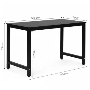 biurko komputerowe szkolne sto 120x60 cm czarne modernhome 8c585b444d1f43e38d0fda938f4aa235