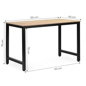 biurko komputerowe szkolne sto 120x60 cm jasny dab modernhom 4f2db8b4ac9d42a094cb57bf3aaac078