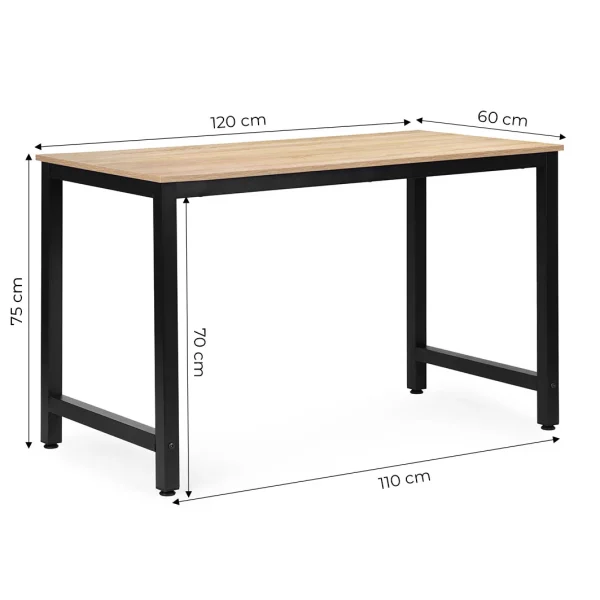 biurko komputerowe szkolne sto 120x60 cm jasny dab modernhom 4f2db8b4ac9d42a094cb57bf3aaac078