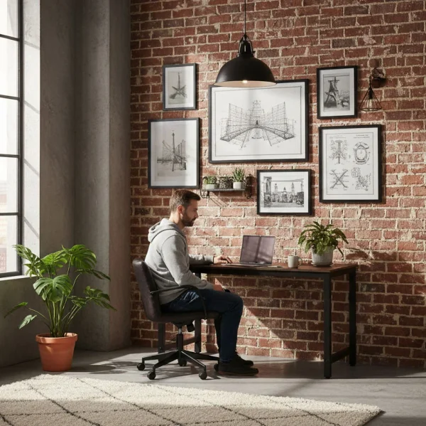 biurko komputerowe szkolne sto 120x60 cm postarzany orzech m 300e228b5e9d423798607dc2698f3c3f