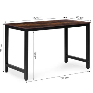 biurko komputerowe szkolne sto 120x60 cm postarzany orzech m f8abc48915a341aa8887b1f651d051ee