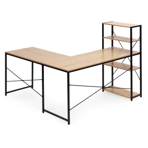 biurko narozne z regaem 3 poki komputerowe jasny dab loftowe aab812c3fd9d4f5eabd7f90b2b05dfc4