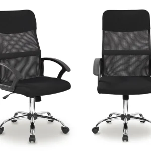 fotel biurowy obrotowy oparcie siateczkowe czarny e22ce46adfbf406fbec219f984168315