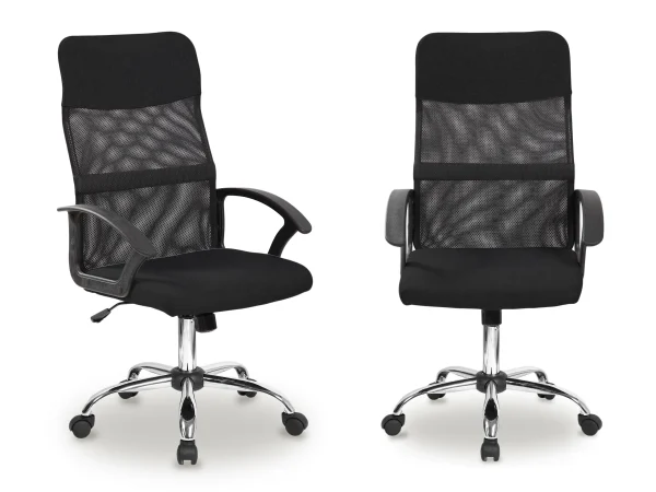 fotel biurowy obrotowy oparcie siateczkowe czarny e22ce46adfbf406fbec219f984168315