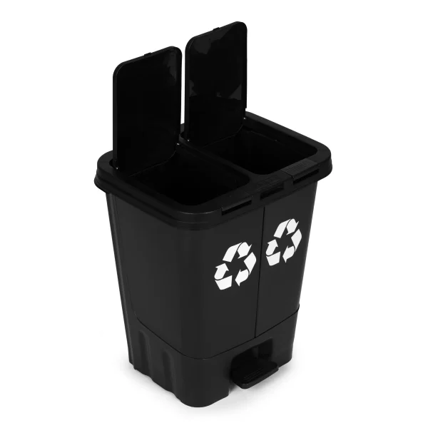 kosz na smieci 40l dwukomorowy pojemnik podwojny do odpadow 6cbf1197679c43be85284d02527e6da9