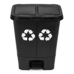 kosz na smieci 40l dwukomorowy pojemnik podwojny do odpadow c9407ff4e9bd41909c1dadad8fbc8bff