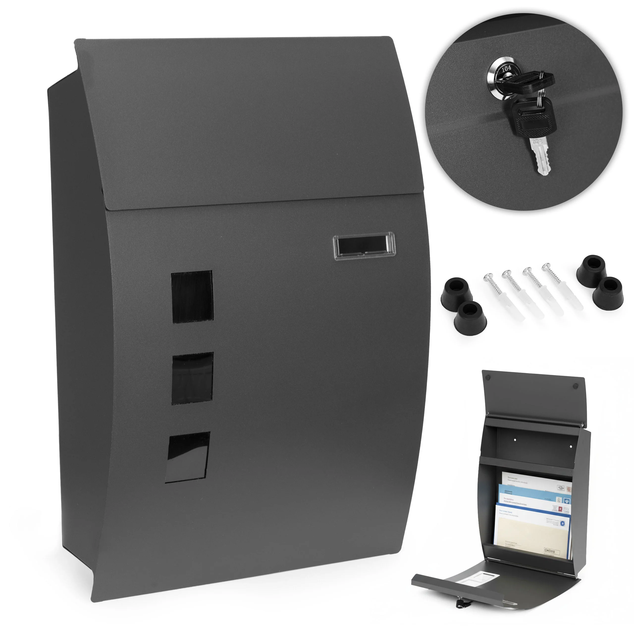 skrzynka na listy pocztowa scienna stal galwanizowana antrac c30dddcdadd04af5ae3eedf1a733eea0