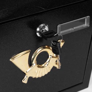 skrzynka na listy pocztowa scienna stal galwanizowana czarna 93d3f65365ad454580247b984d93056f