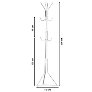 wieszak stojacy 11 haczykow na ubrania metal biay modernhome 37fb24b43fed4cb4b1bc142ac4a47dcd